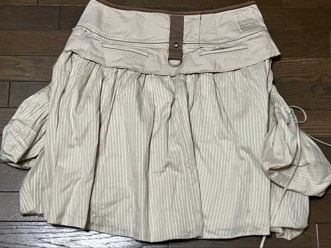 MARITHE FRANCOIS GIRBAUD ストライプ バルーンスカート