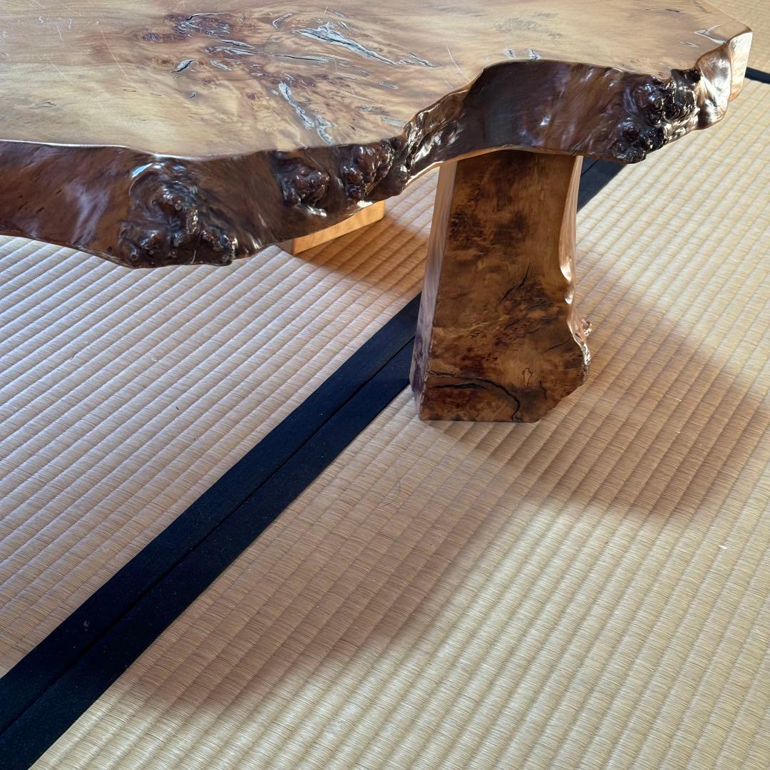 定価56万　極上★天然木　無垢　リビング　ロー　テーブル　　良質木目