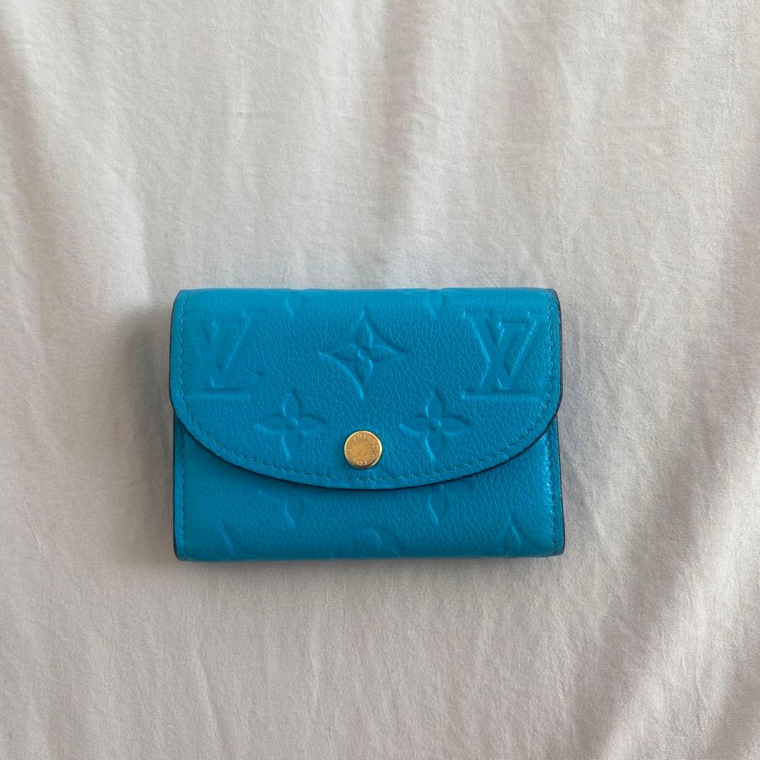 ルイヴィトン　ロザリ　ターコイズブルー　アンプラント　ポルトモネロザリ