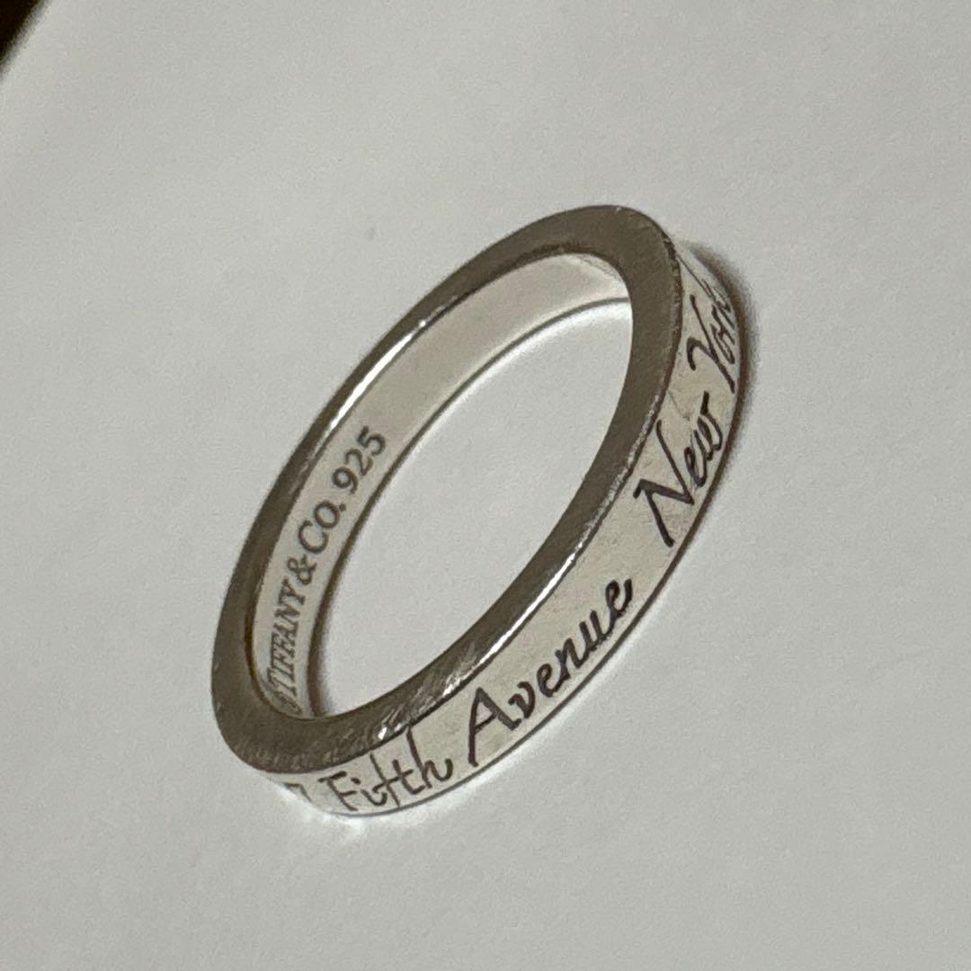 TIFFANY ティファニーリング ノーツナロー ニューヨーク SV925