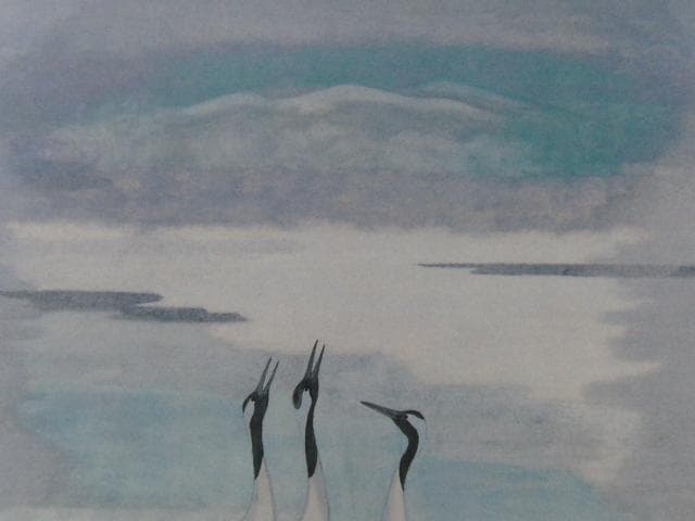 佐藤圀夫、【望】、希少な額装用画集より、新品額装付、状態良好