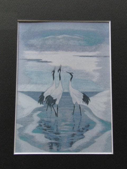 佐藤圀夫、【望】、希少な額装用画集より、新品額装付、状態良好