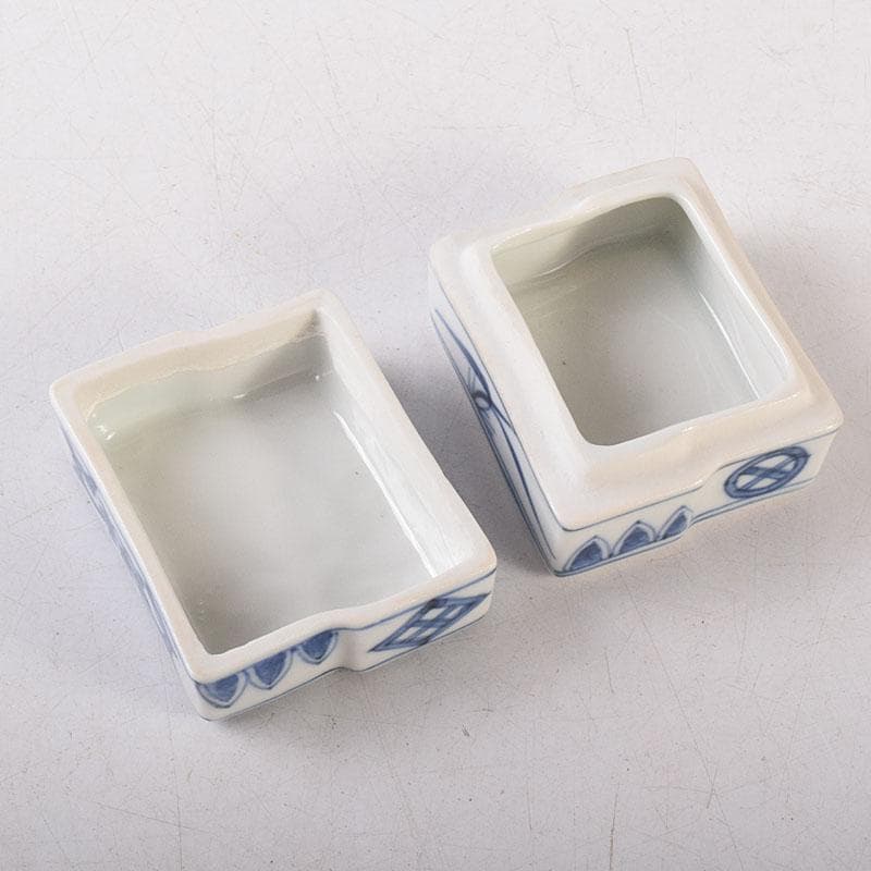 茶道具　京焼　高野昭阿弥造　染付　柚子木香合　共箱　V　8119