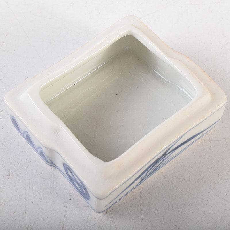 茶道具　京焼　高野昭阿弥造　染付　柚子木香合　共箱　V　8119