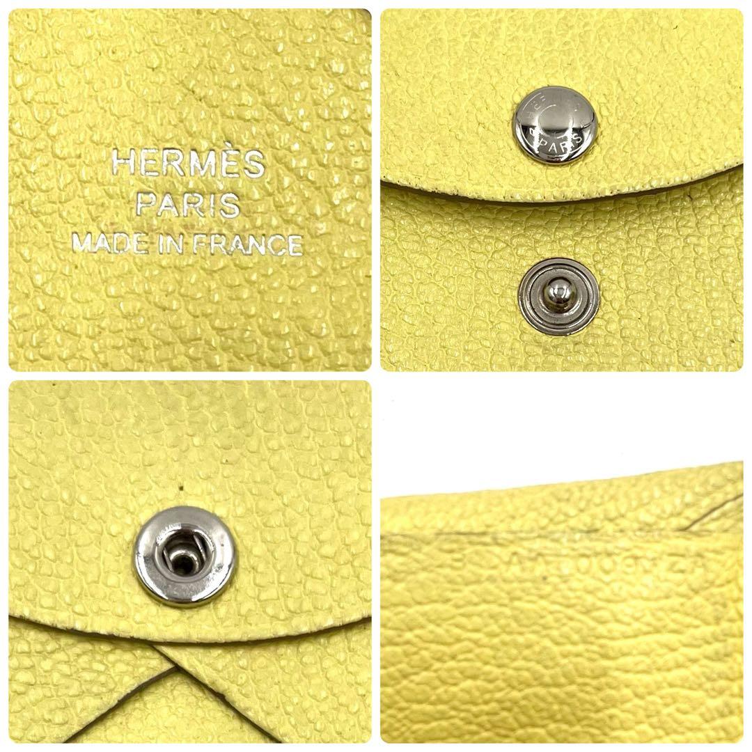 HERMES エルメス　カルヴィデュオ イエロー シェーブル
