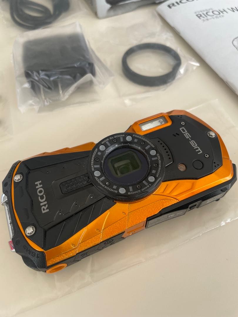 RICOH WG-50 ブラック デジタルカメラ 防水 32GB メモリーカード