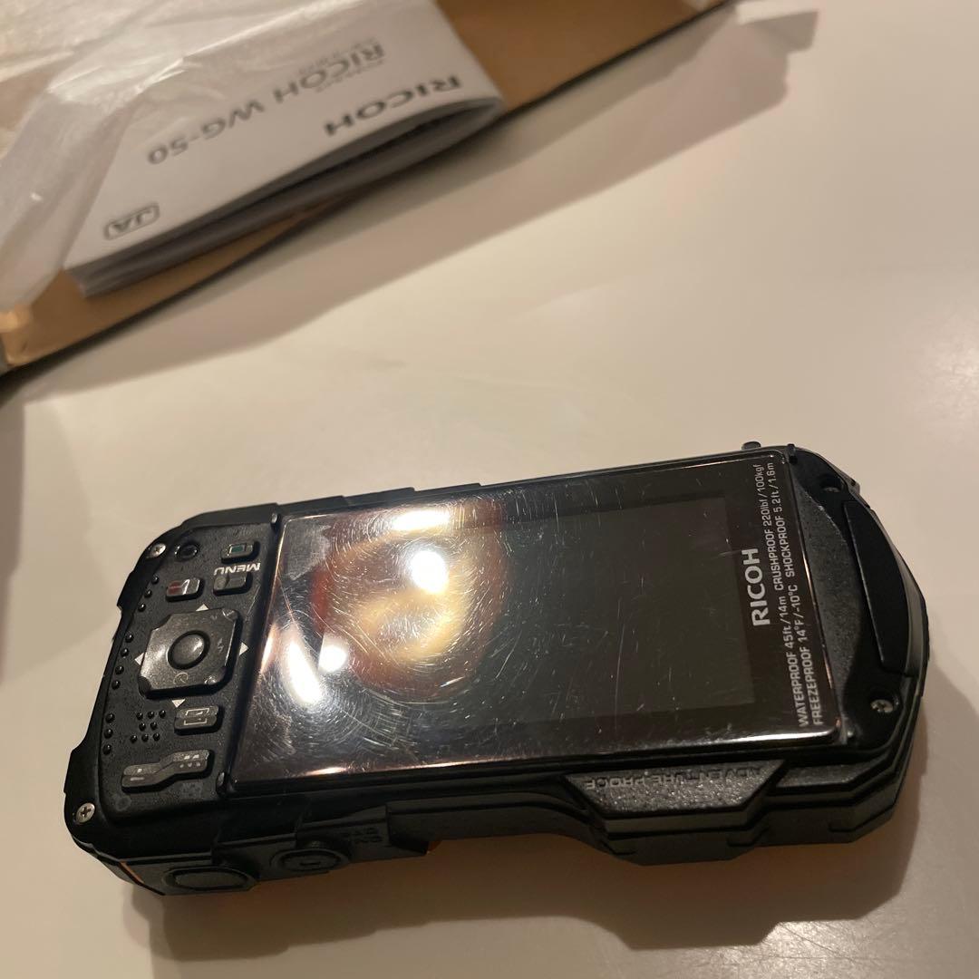 RICOH WG-50 ブラック デジタルカメラ 防水 32GB メモリーカード