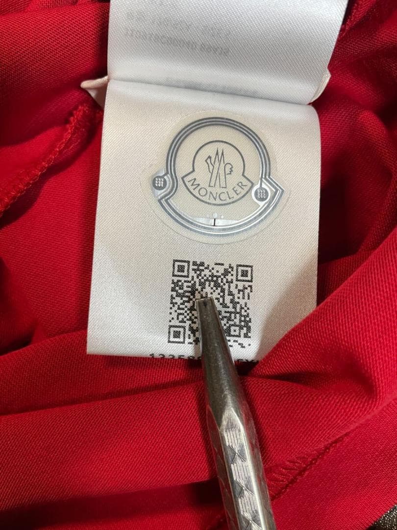 24SS　モンクレール メタリックロゴ　半袖 Tシャツ　レッド　MONCLER