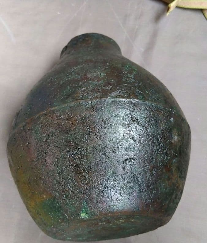 骨董　金属製　花瓶