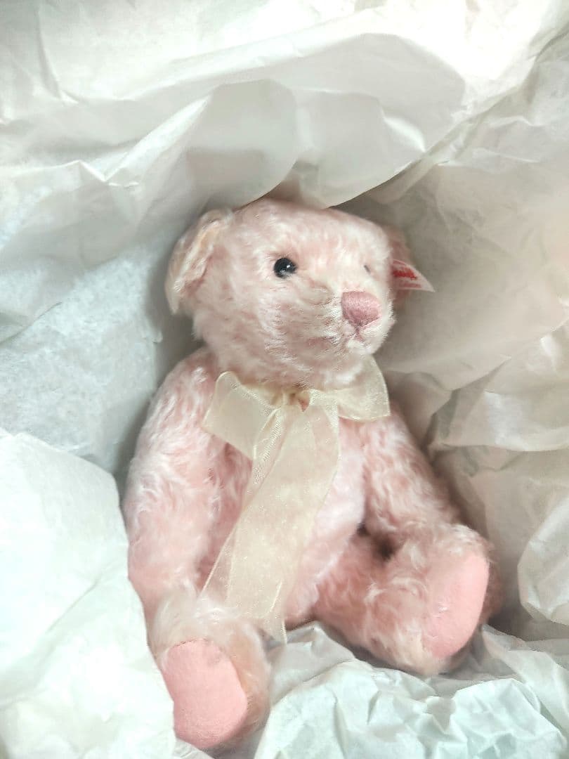 c*0様 シュタイフ ローズテディベア花瓶付き 世界限定575体