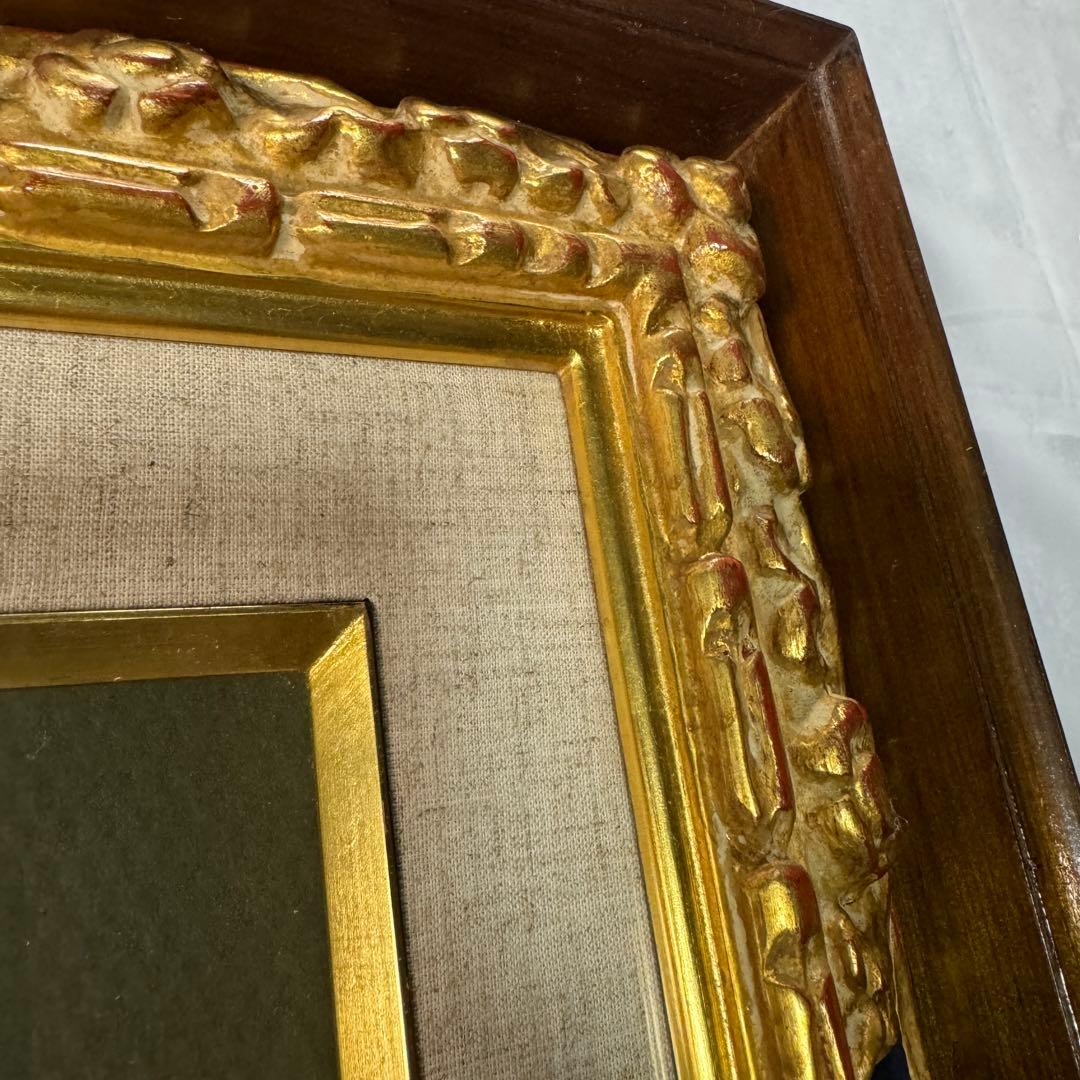 値下済 アンティーク調 豪華装飾 額縁 額 木製 ゴールドフレーム空額インテリア
