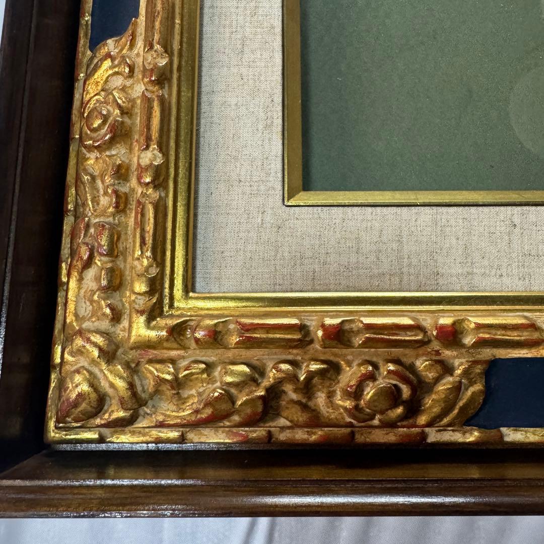 値下済 アンティーク調 豪華装飾 額縁 額 木製 ゴールドフレーム空額インテリア