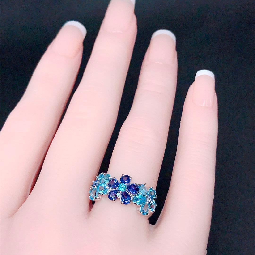 ポンテヴェキオ フラワーリング K18 マルチ ミックス カラーストーン