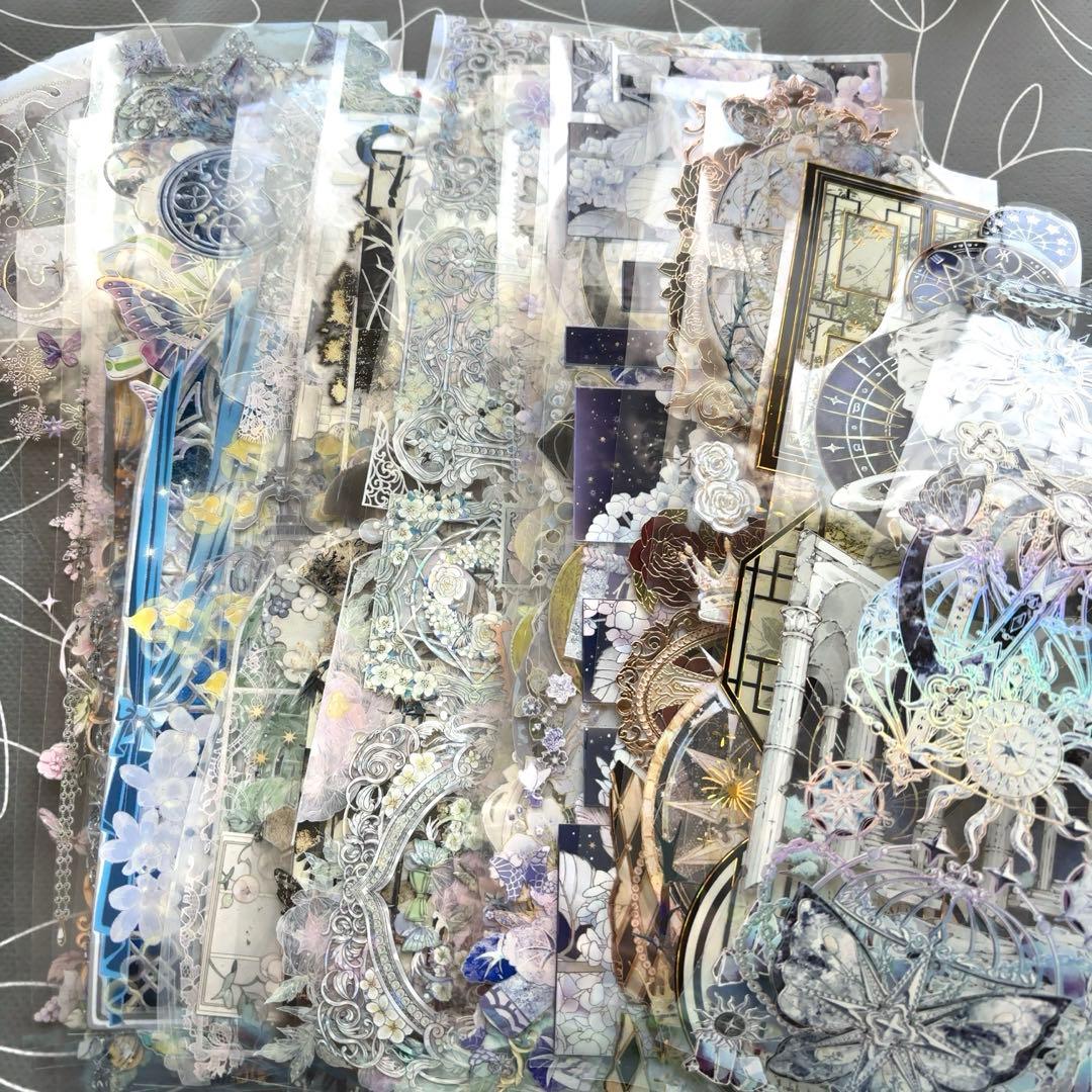 【同梱価格1040円】　コラージュ素材　海外マステ　装飾テープ　50種　PET①