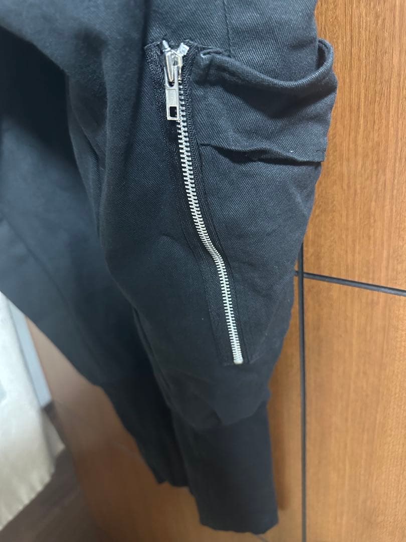 minsobi サルエルパンツ　ブラック　複数ポケットデザイン