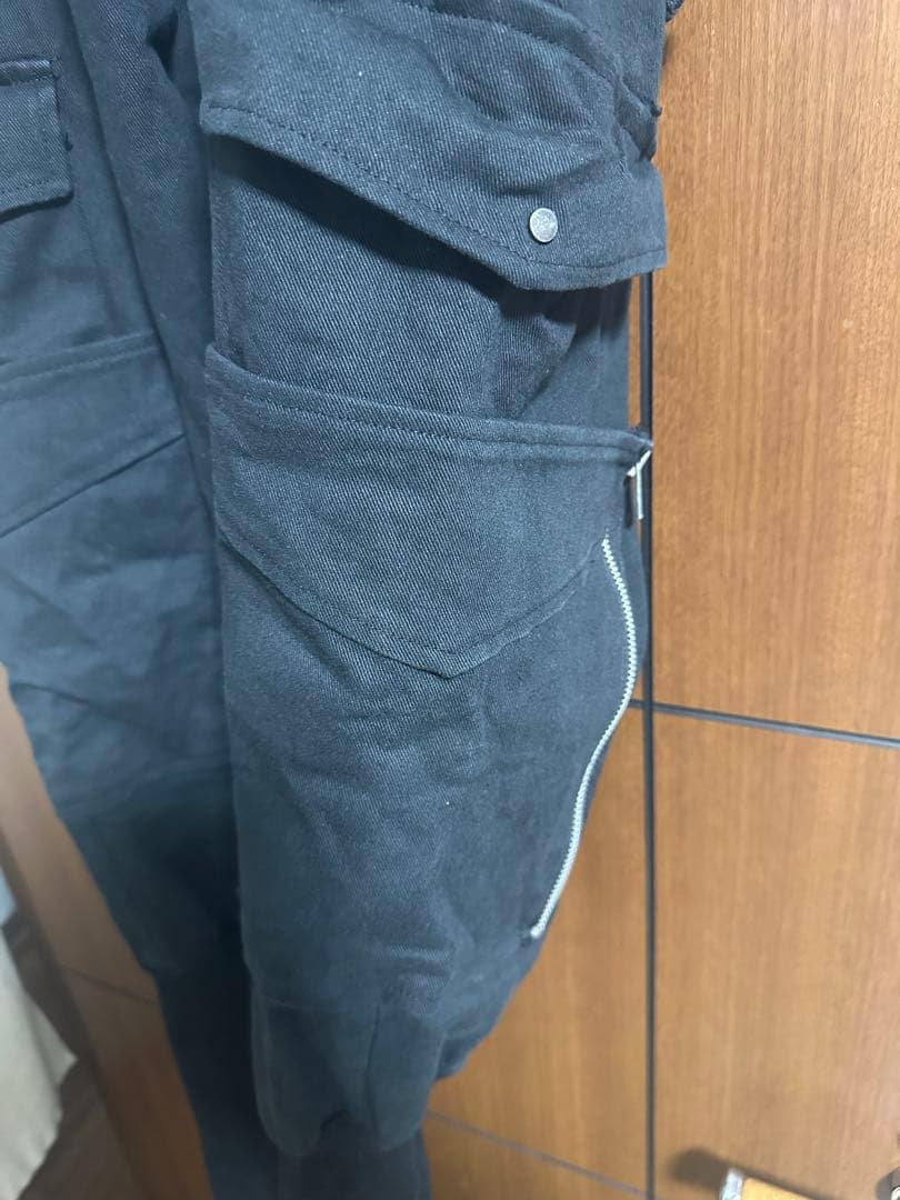 minsobi サルエルパンツ　ブラック　複数ポケットデザイン