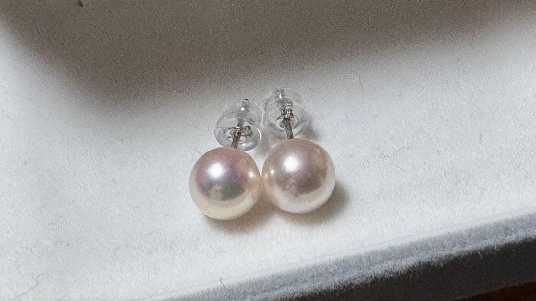 ピカチュウさま専用【最高級　プラチナ】 あこや真珠　パールピアス　越しもの