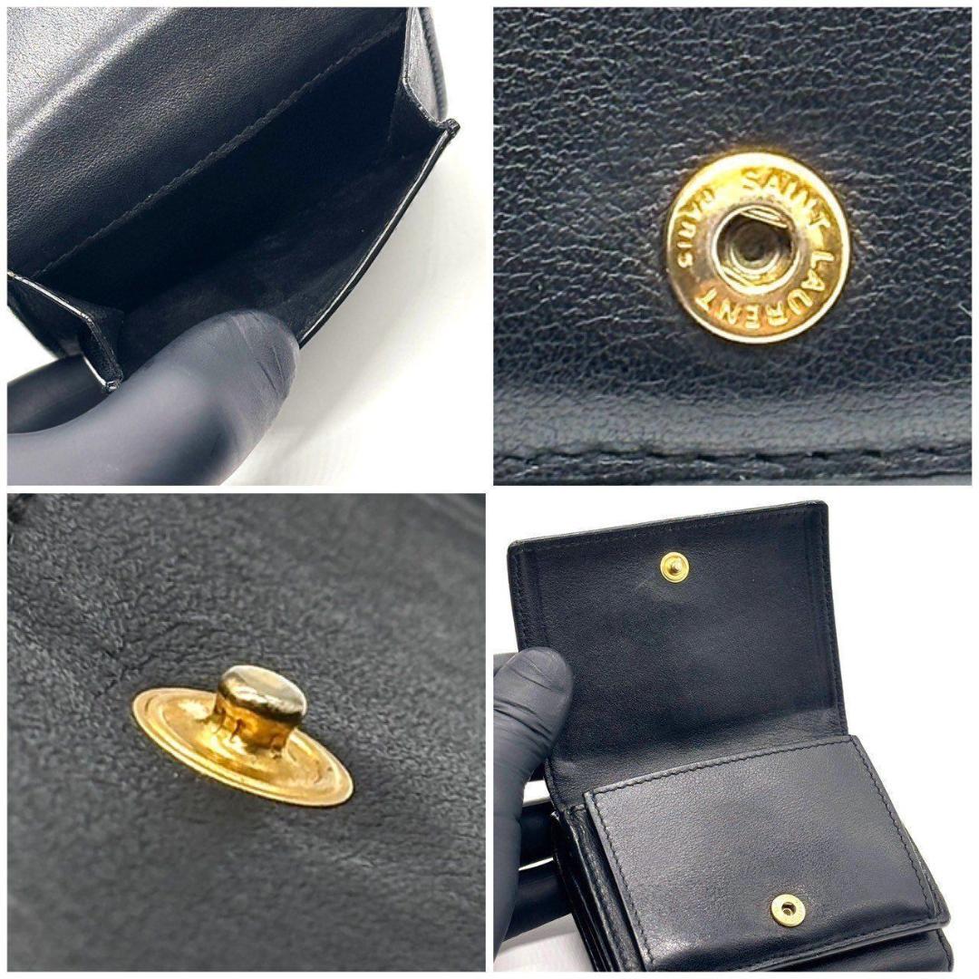 ✨*中様 サンローランパリ 三つ折り財布 タイニーウォレット カサンドラ 黒