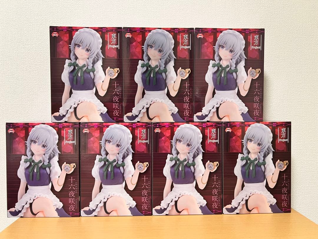 東方Project ぬーどるストッパーフィギュア　十六夜咲夜×7個