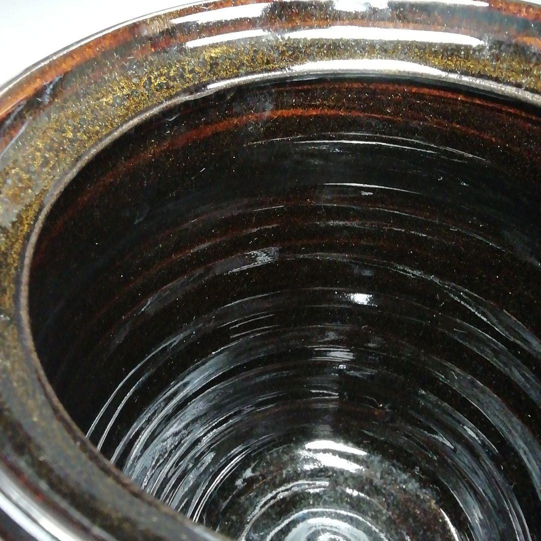 Ｓ６４１　水指　『織部』『郷之窯　水野建二作』　共箱　茶道具