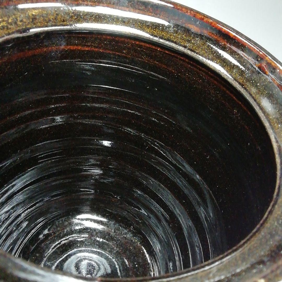 Ｓ６４１　水指　『織部』『郷之窯　水野建二作』　共箱　茶道具