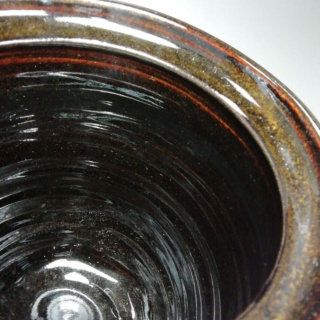 Ｓ６４１　水指　『織部』『郷之窯　水野建二作』　共箱　茶道具