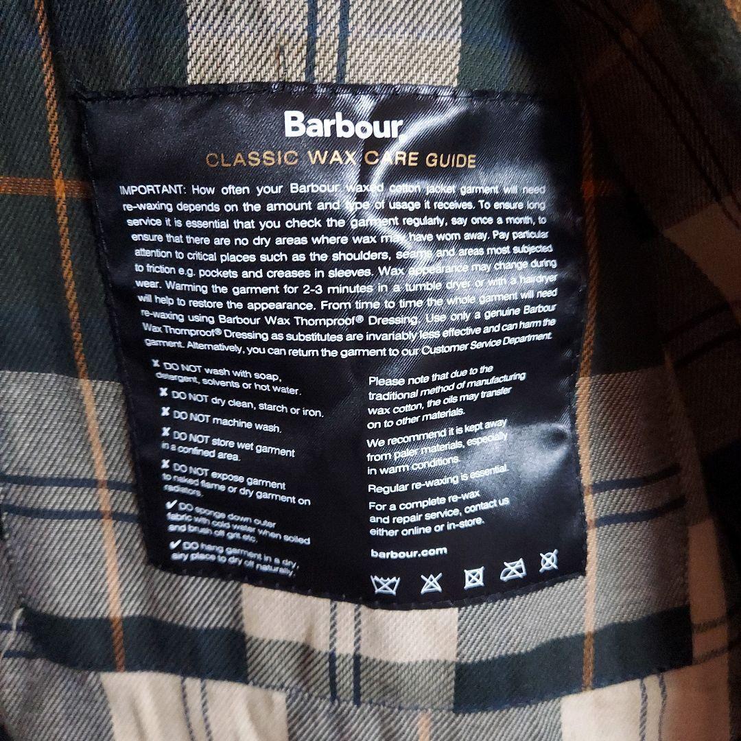 【Barbour】バブアー ワックスコットンブルゾン L相当 オリーブ