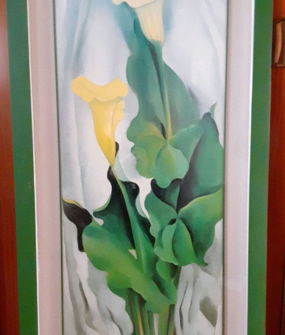 絵画　現代アート ポスター　大　ジョージア・オキーフ 　花　M