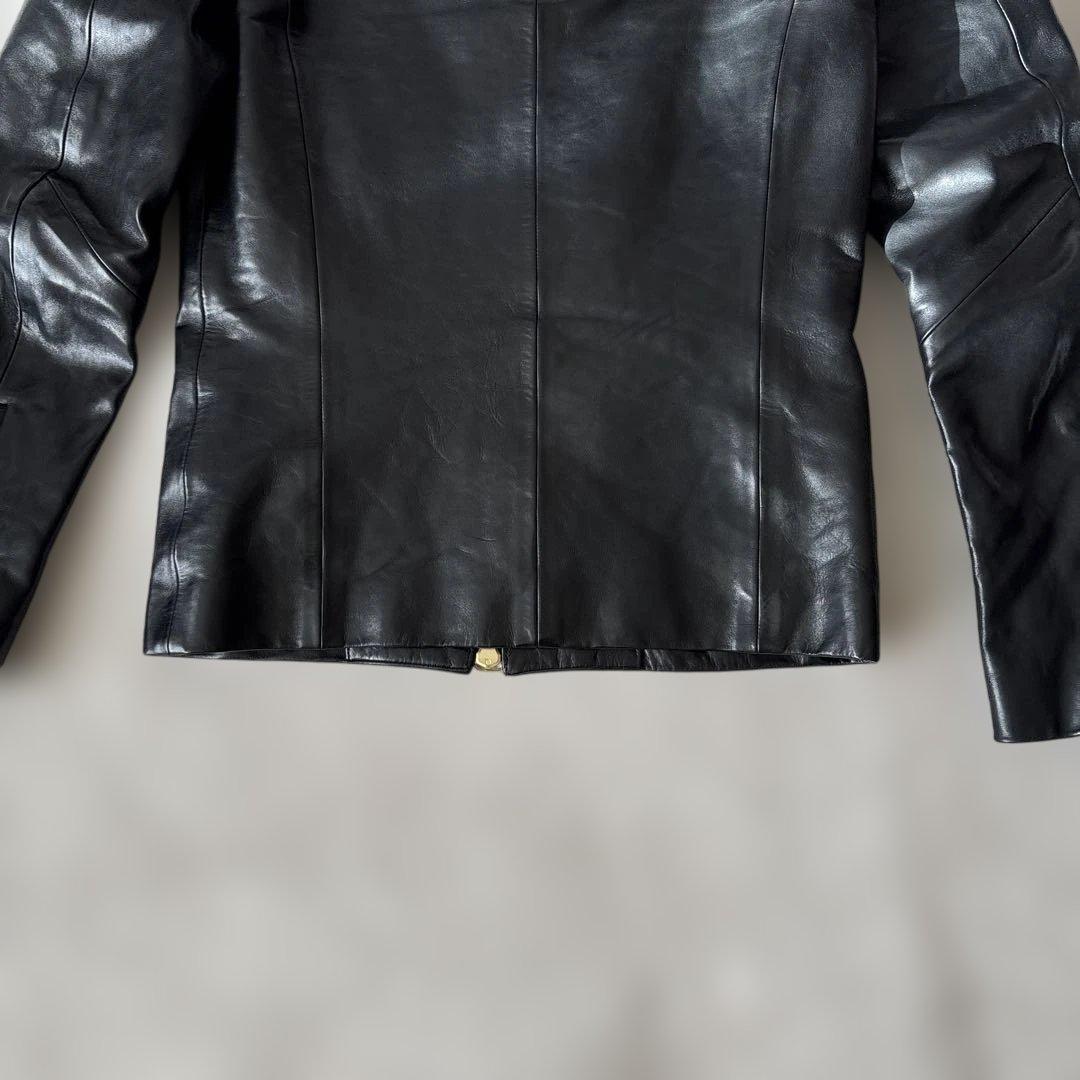 ベルS /N シングルライダースM 黒　ゴールド金具　Wジップ