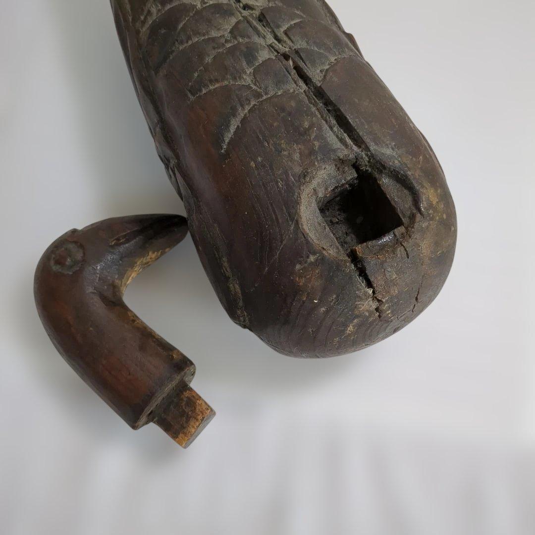 李朝 デコイ 木彫 置物 木雁 朝鮮美術