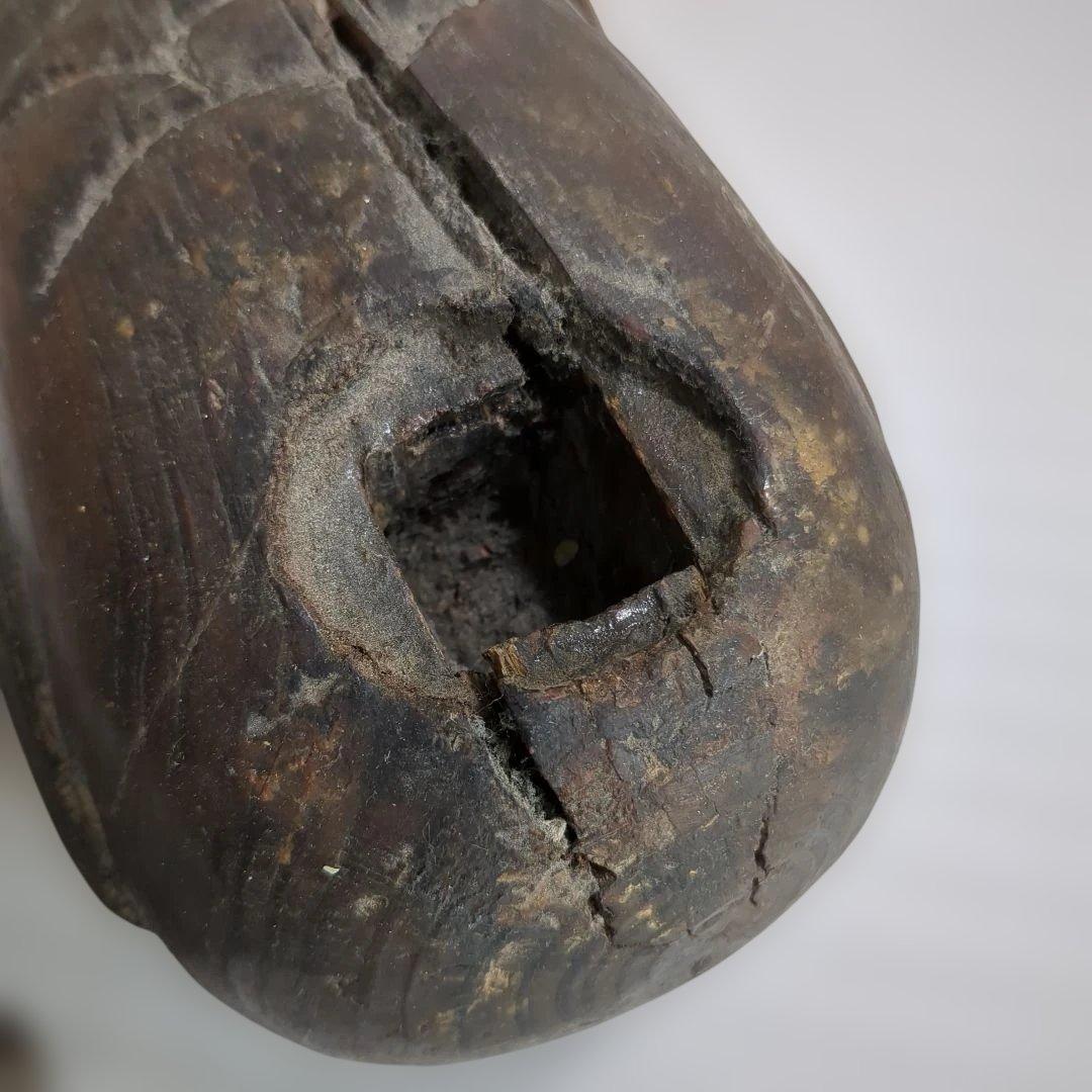 李朝 デコイ 木彫 置物 木雁 朝鮮美術