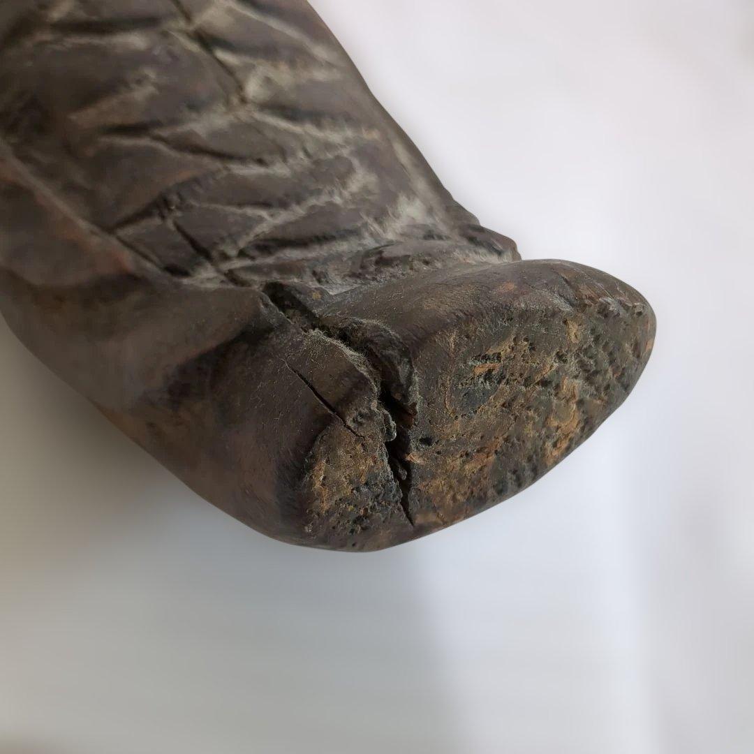 李朝 デコイ 木彫 置物 木雁 朝鮮美術