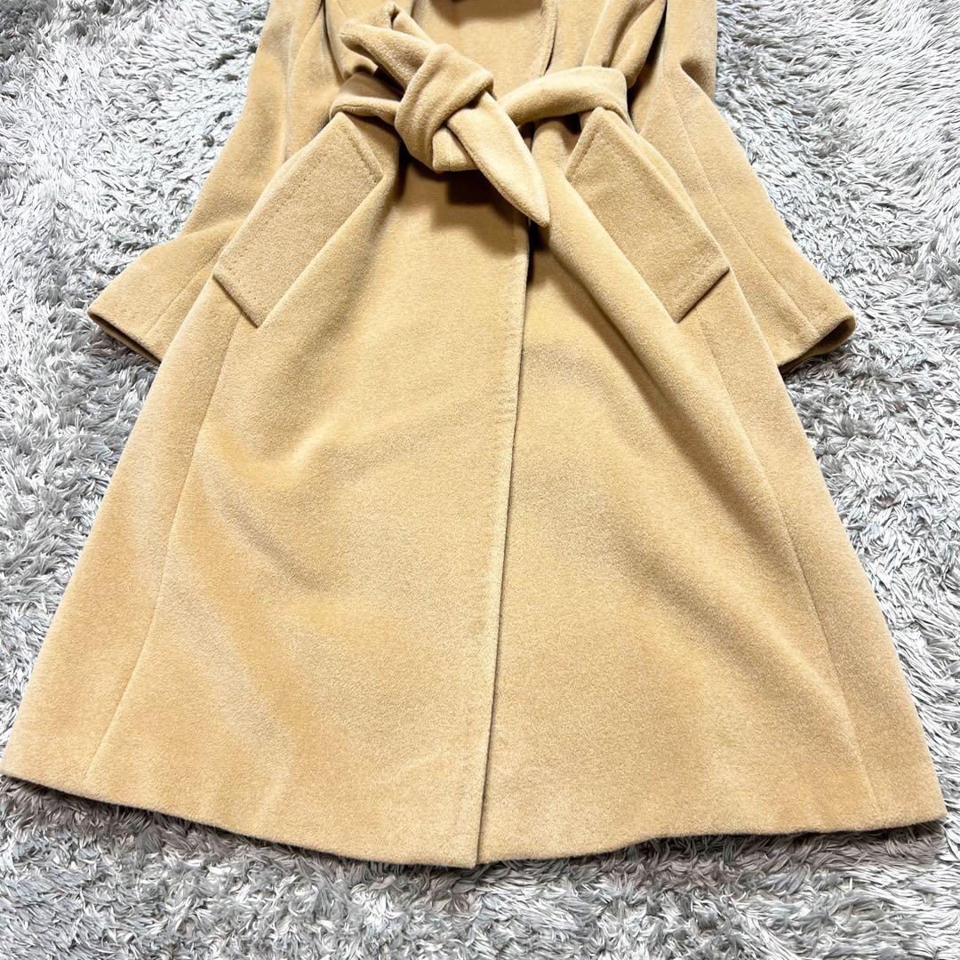 美品 Max Mara マニュエラ ロングコート アンゴラ L相当 キャメル