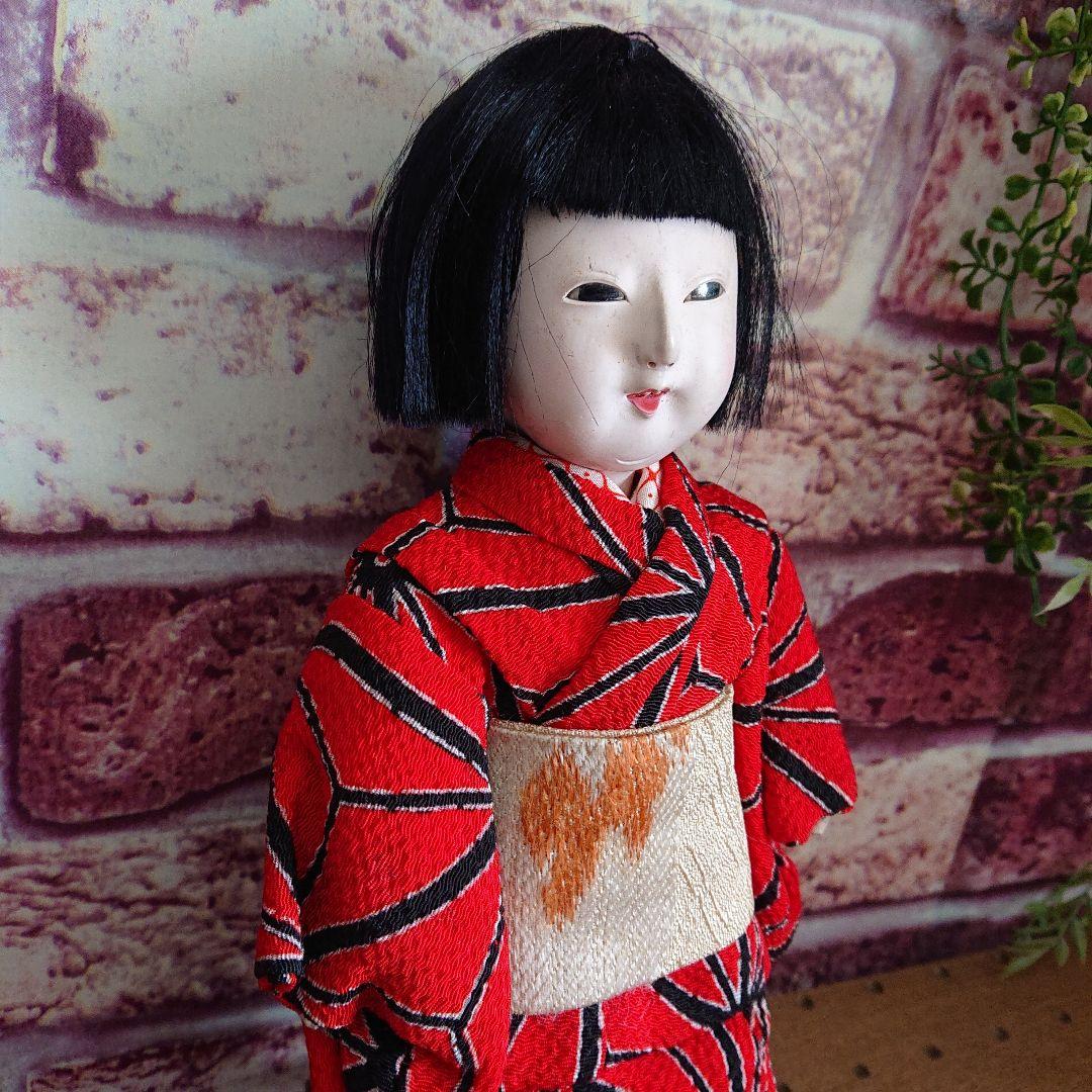 市松人形 日本人形 24㎝ ヴィンテージ品