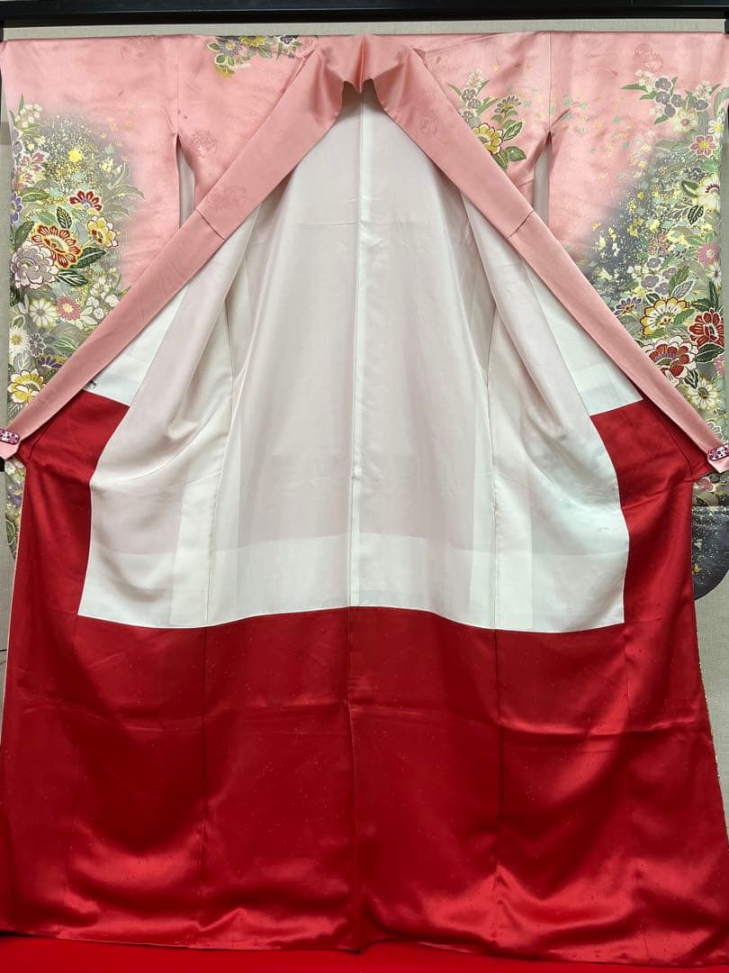 中古★振袖★仕立て上がり　NO.B11 ピンク色　成人式　結婚式