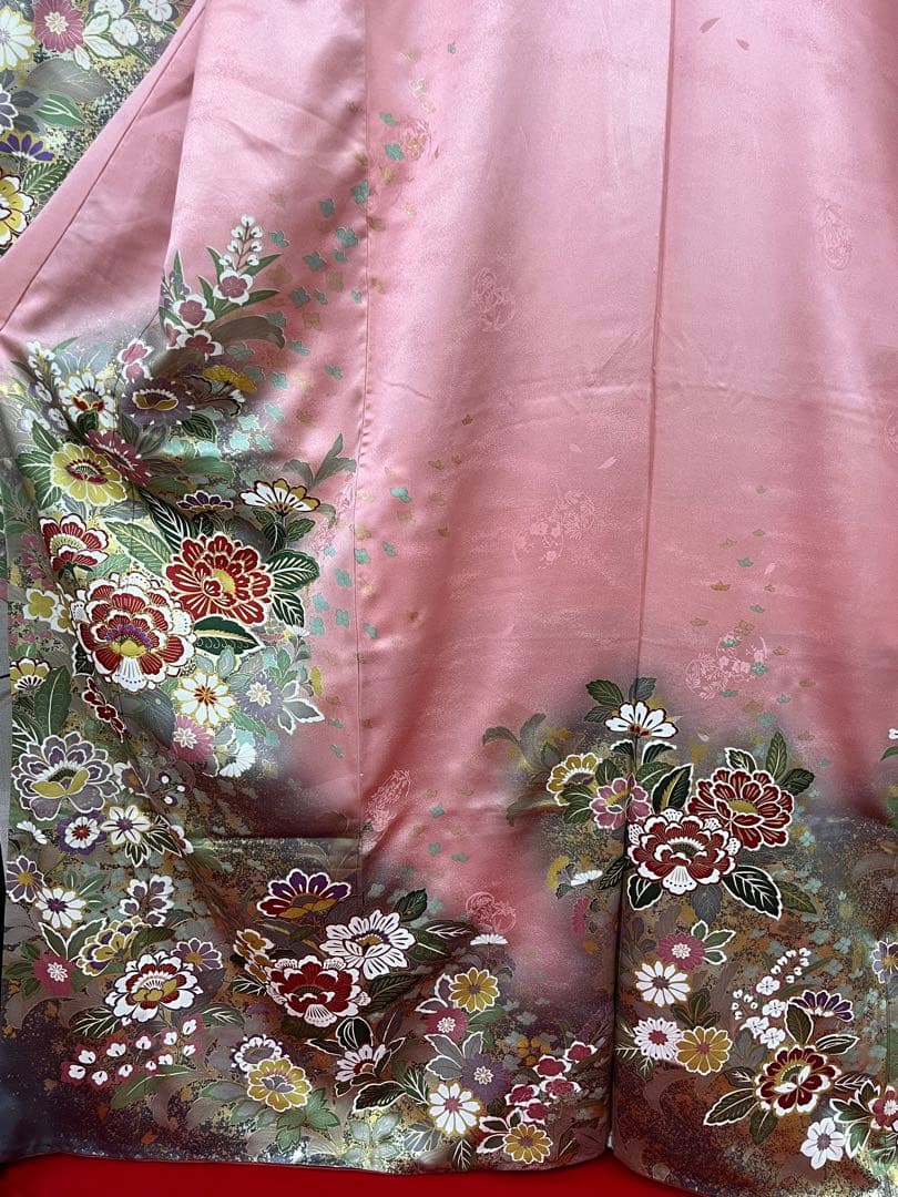 中古★振袖★仕立て上がり　NO.B11 ピンク色　成人式　結婚式