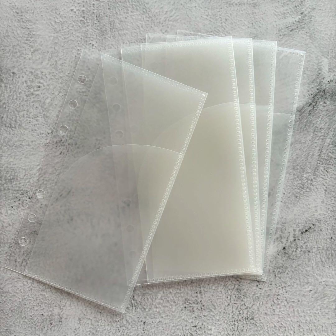 A6バインダー 手帳 saving バインダー貯金 クリア リフィル 家計ピンク