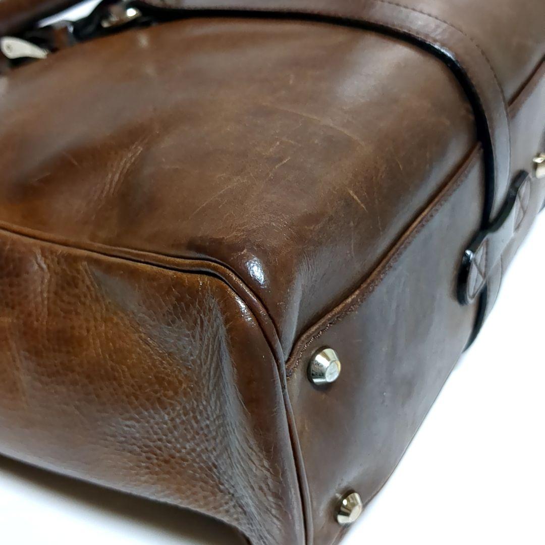 ✨万双✨双鞣和地 トートバッグ ブラウン レザー 肩がけ