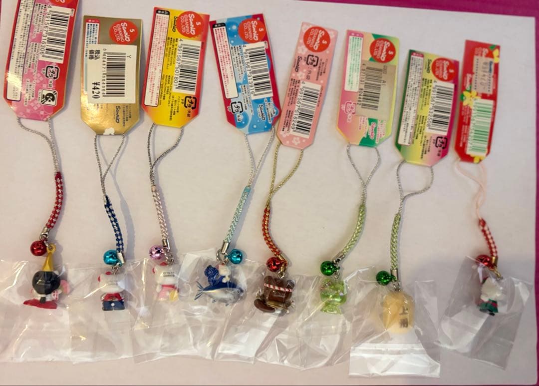 ハローキティ　ご当地限定　ストラップ　根付　神奈川　群馬　茨城　信州