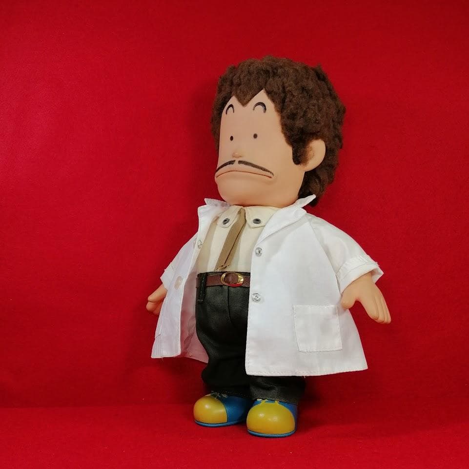 Dr.スランプ アラレちゃん 則巻千兵衛 本体 白衣 ソフビ 29cm ポピー