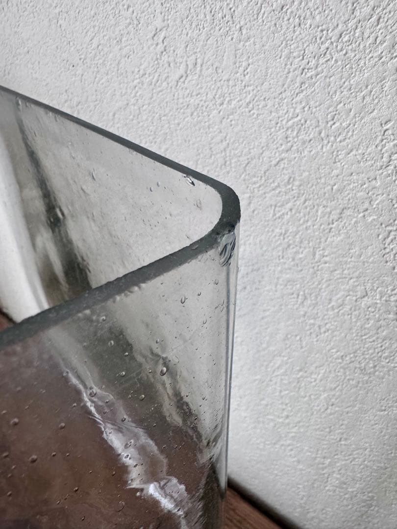 水槽　ガラス　気泡ガラス　昭和初期　ガラス　花器　テラリウム