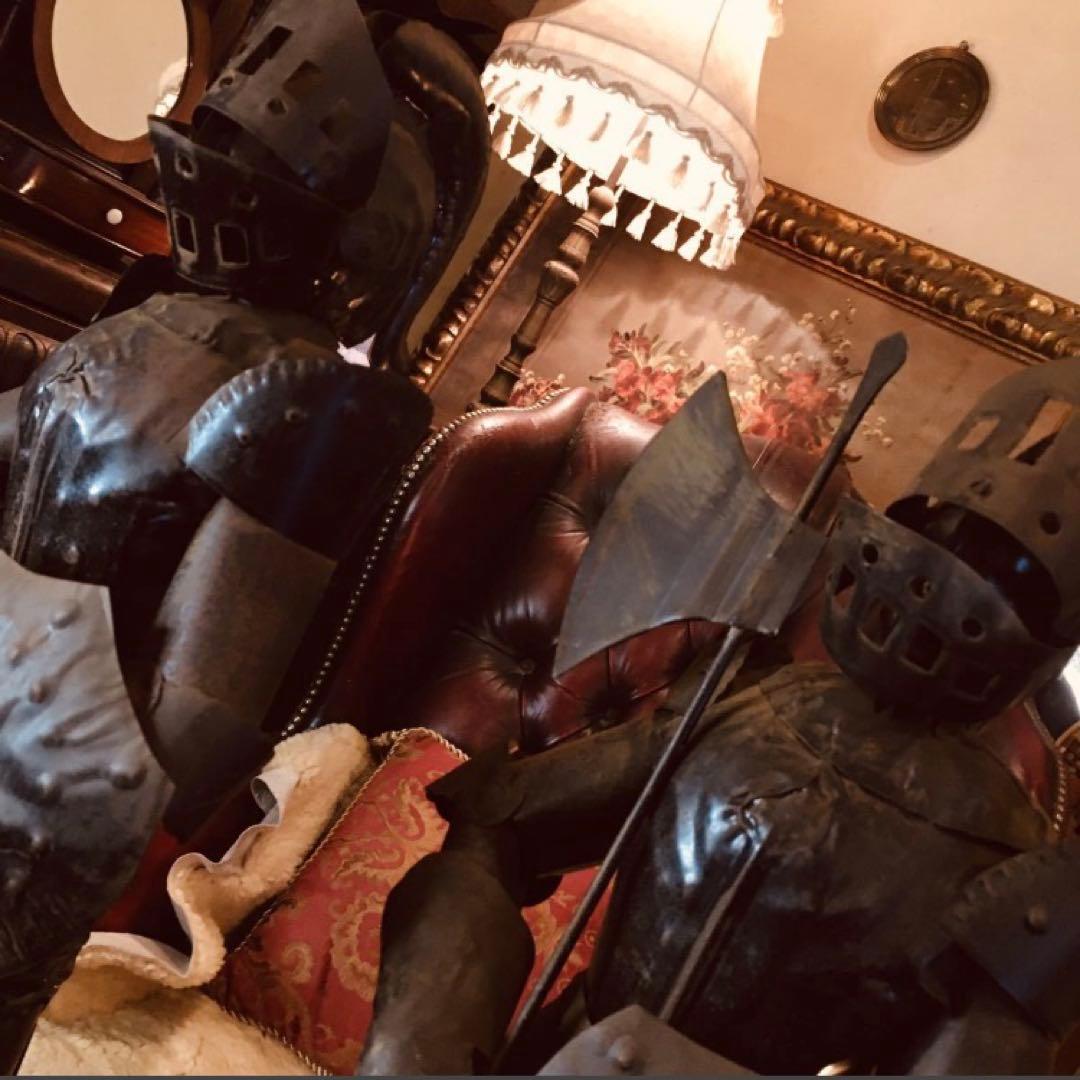 湯布院アンティーク ヨーロピアンアイアン 置物 騎士 ナイト レトロ ビンテージ