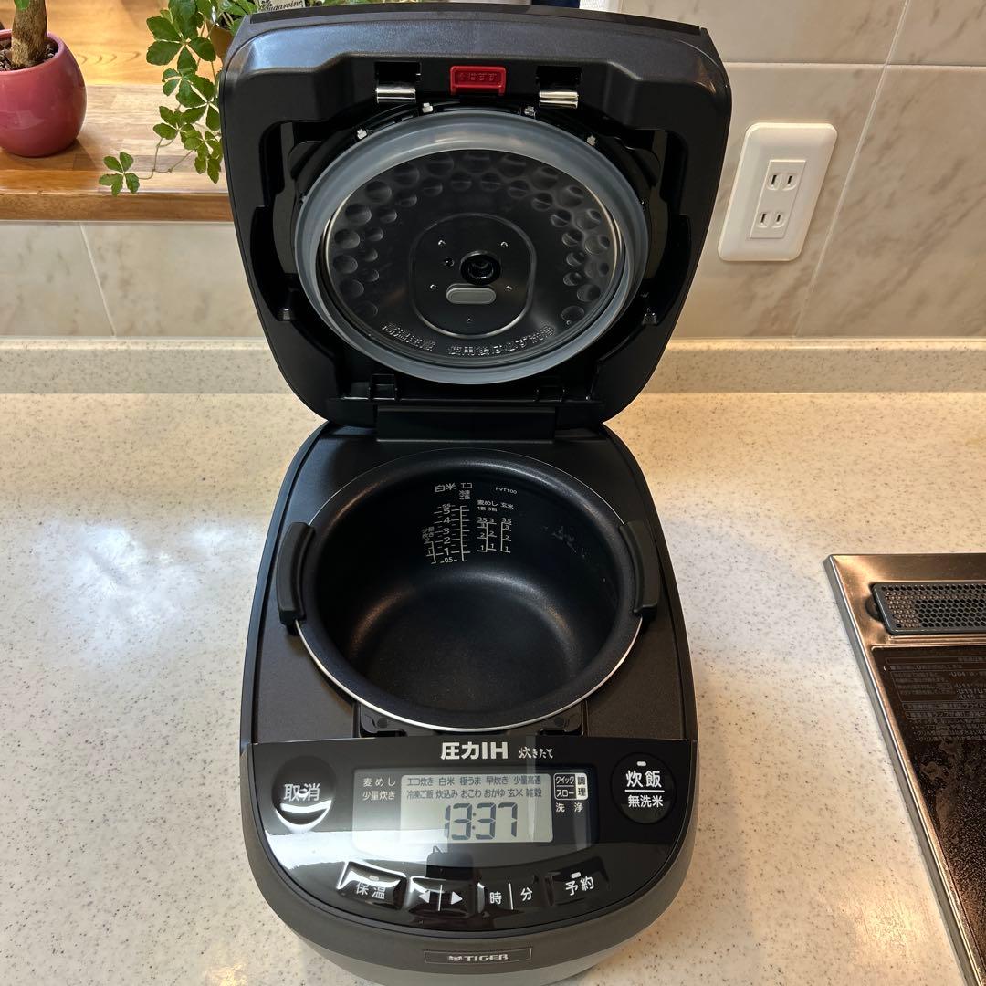 美品✨TIGER 圧力IH炊飯器 JPV-N100 ブラック