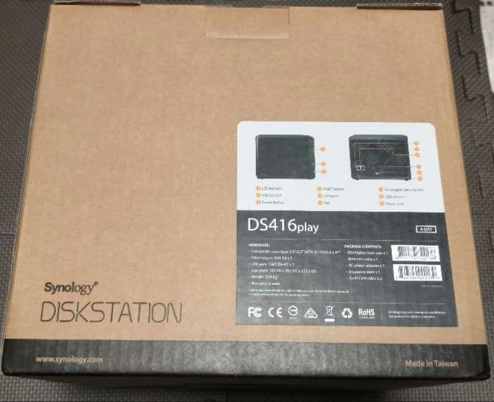 外付けハードディスク・ドライブ Synology NAS DiskStation DS416play 8GB