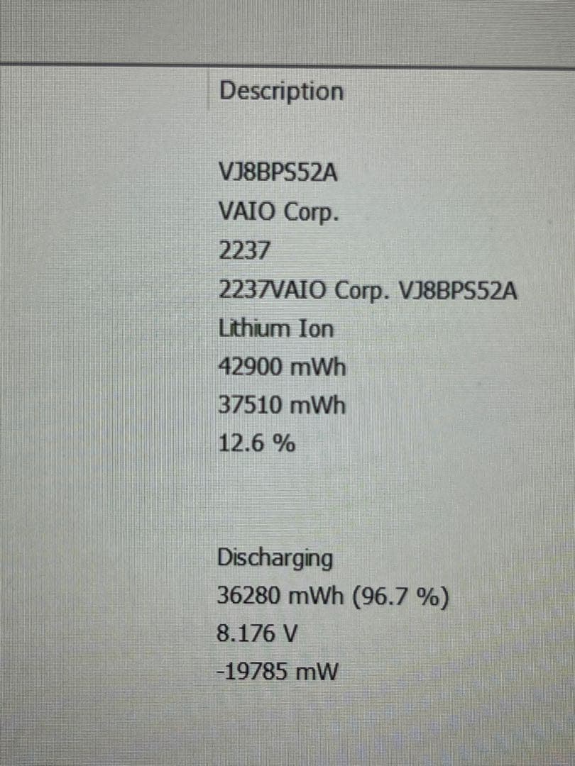 VAIO VJPJ13C11N Core i5-10世代 8GB 12.5型