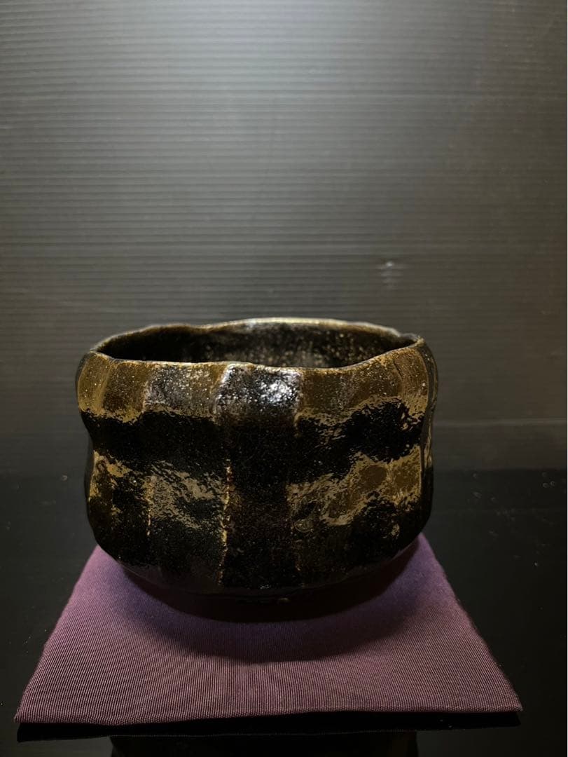 吉倉虚白（休祥庵）手造　黒茶碗