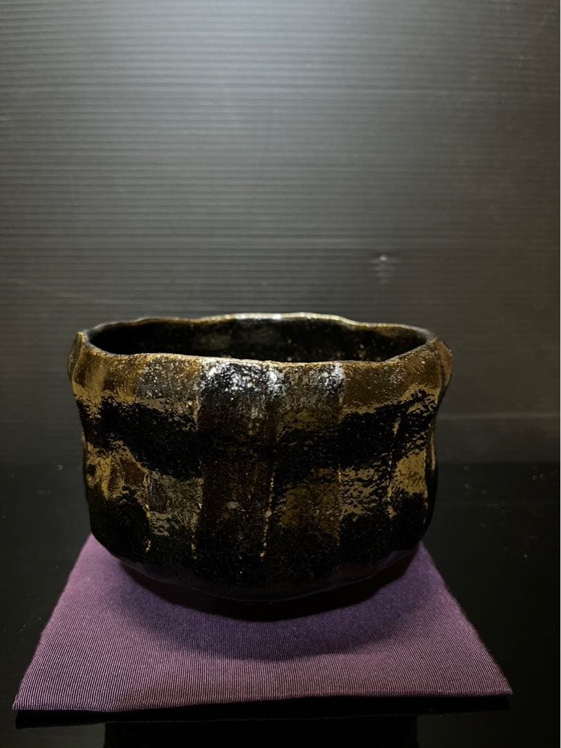吉倉虚白（休祥庵）手造　黒茶碗