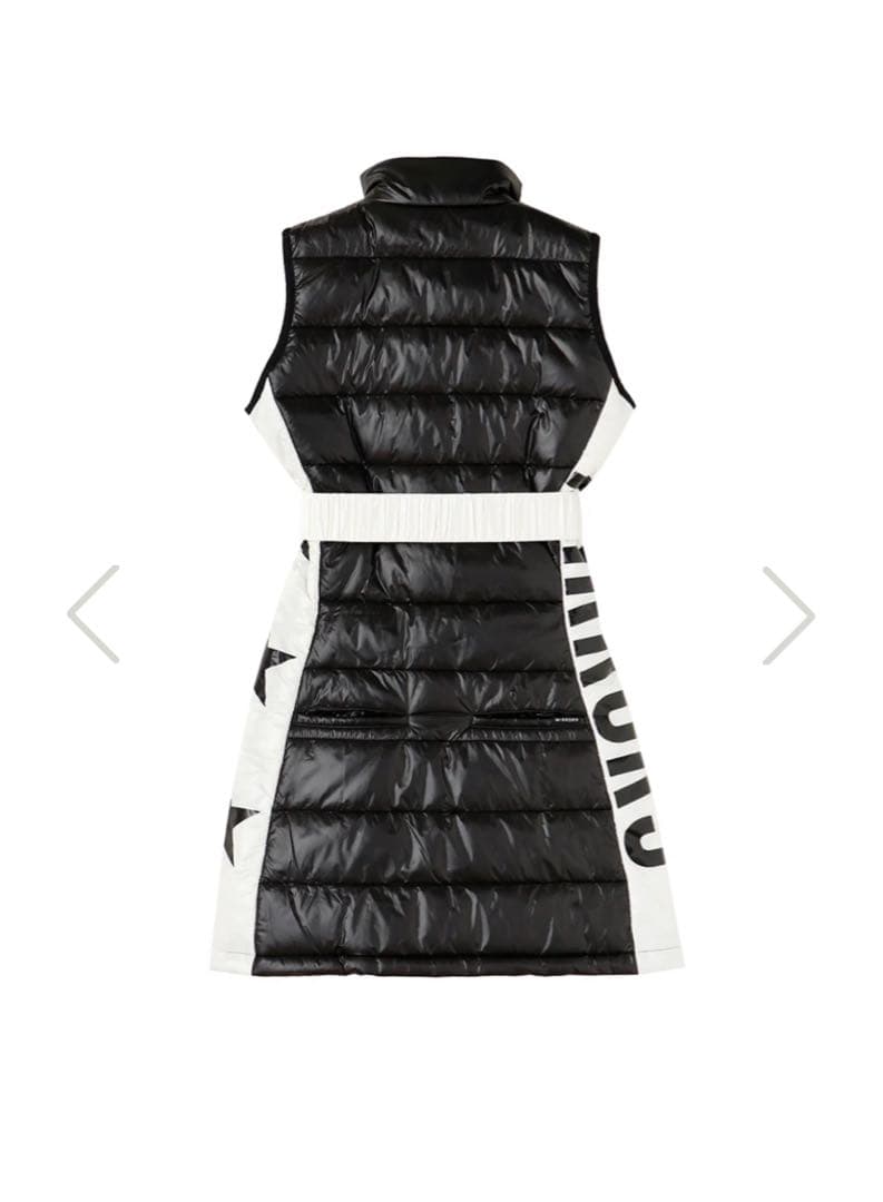 MIRROR9 ダウンベスト風ワンピース/ブラック/Mサイズ