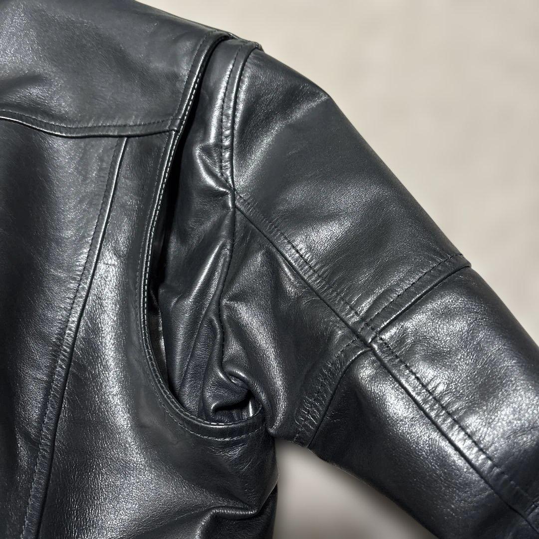 chocoleeelディースクエアード黒のレザーシングルライダースJK