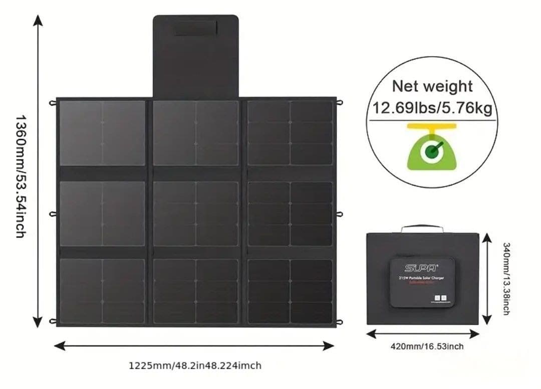 【格安！！】良品✨215W 　折りたたみ式ソーラーパネルバッグ